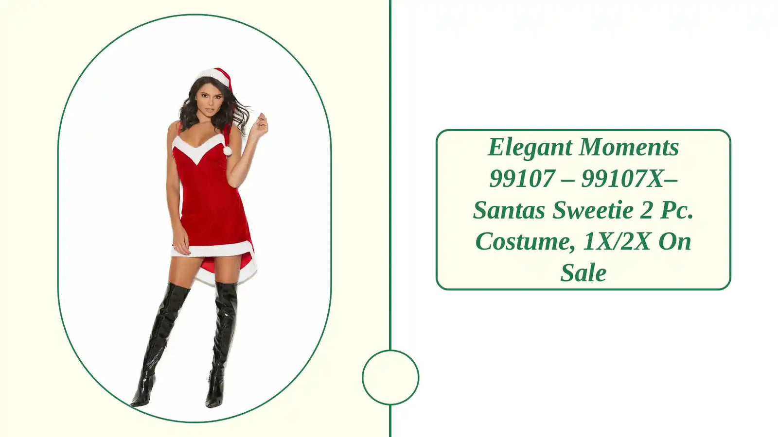 Elegant Moments 99107 – 99107X– Santas Sweetie 2 pc. costume, 1X/2X On Sale by@Outfy