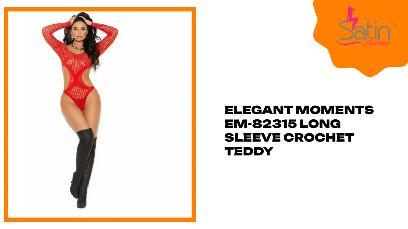 Elegant Moments EM-82315 Long Sleeve Crochet Teddy by@Outfy