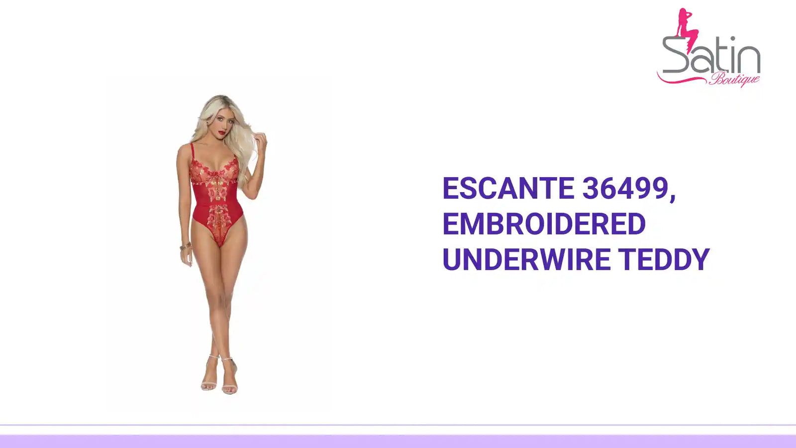 Escante 36499, Embroidered Underwire Teddy by@Outfy