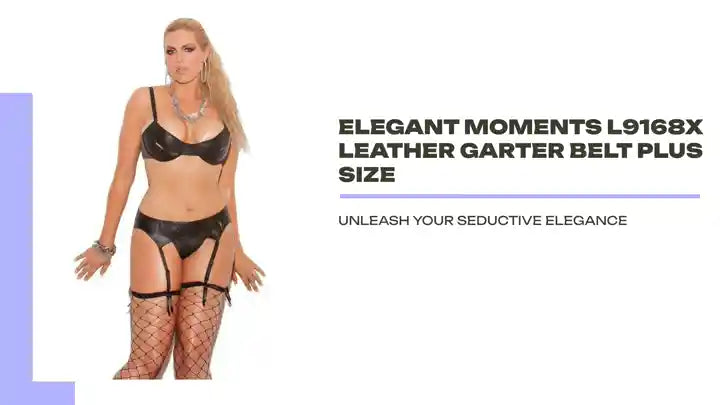 Elegant Moments L9168X Leather Garter Belt plus size by@Outfy