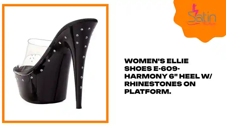Women's Ellie Shoes E-609-Harmony 6" Heel W/ Rhinestones On Platform. by@Outfy