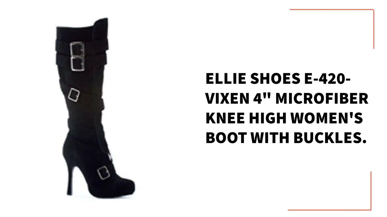 Жаночыя боты Ellie Shoes E-420-Vixen з мікрафібры, вышыня 4 цалі, з спражкамі. by@Outfy