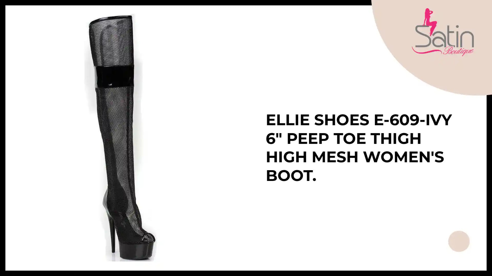 Ellie Shoes E-609-Ivy 6" Peep Toe Thigh High Mesh Women's Boot. by@Outfy