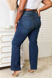 Judy Blue Full Size Elastic Waistband Slim Bootcut Jeans-Trendsi-SatinBoutique