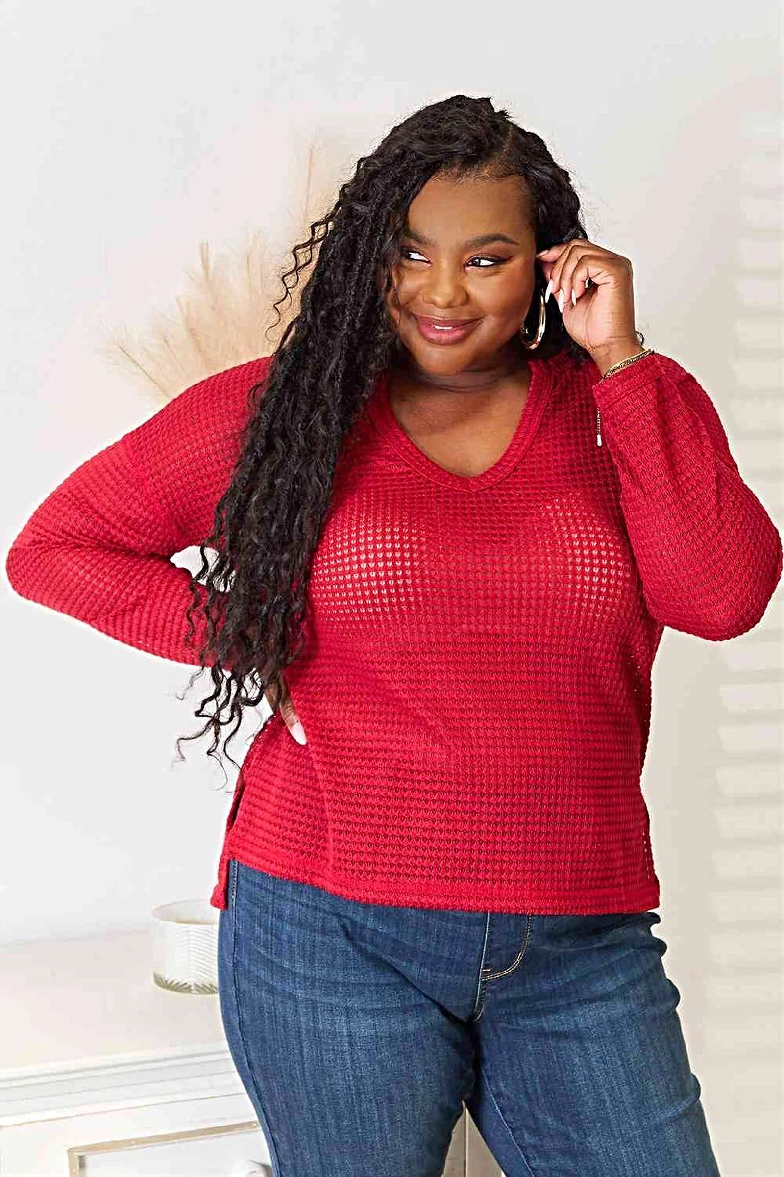 Culture Code Full Size Wide Notch Relax Top, Also in Plus sizes -