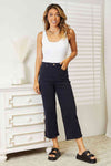 Judy Blue Full Size High Waist Tummy Control Garment Dyed Wide Cropped Jeans-Trendsi-Navy Blue-0(24)-SatinBoutique