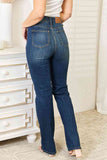 Judy Blue Full Size Elastic Waistband Slim Bootcut Jeans-Trendsi-SatinBoutique