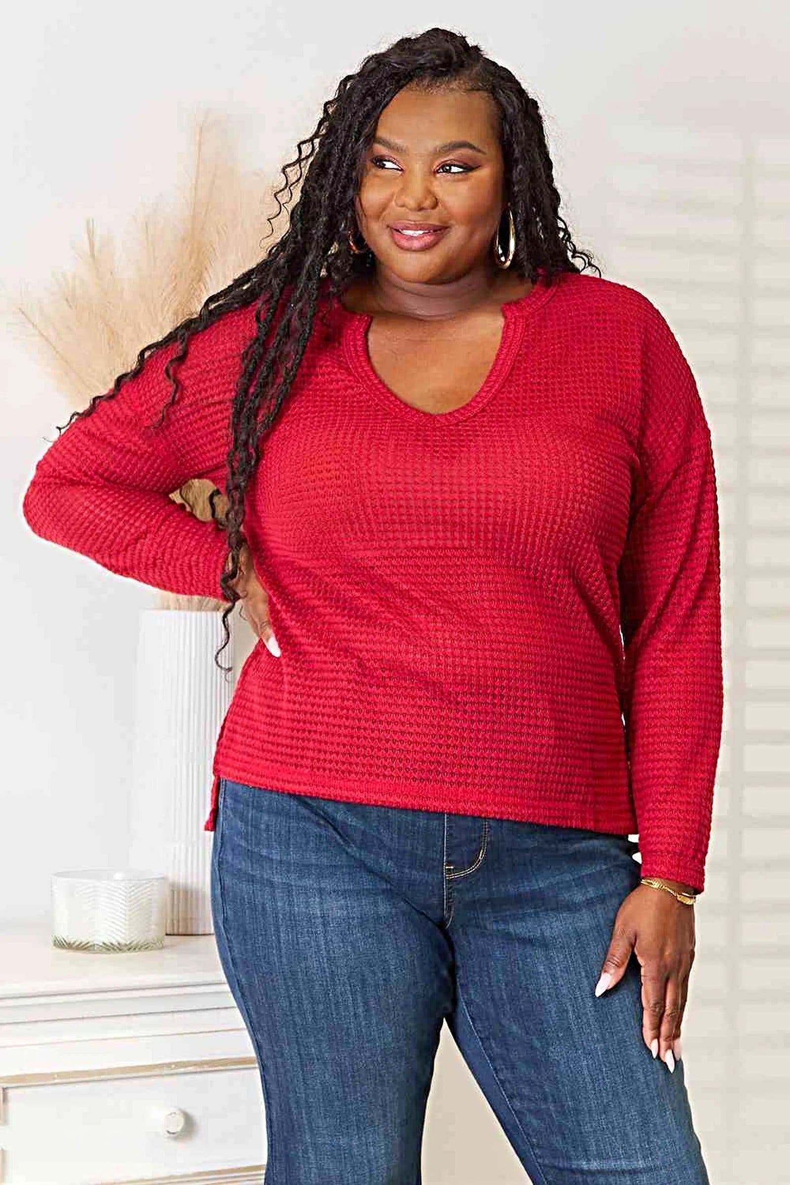 Culture Code Full Size Wide Notch Relax Top, Also in Plus sizes -
