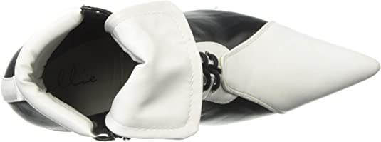 Ellie 457-REF 4.5" Heel Black/White Referee Ankle Boots for Ultimate Performance Ellie Shoes