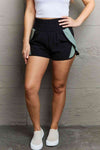 Ninexis Put In Work High Waistband Contrast Detail Active Shorts-Trendsi-Black-S-SatinBoutique