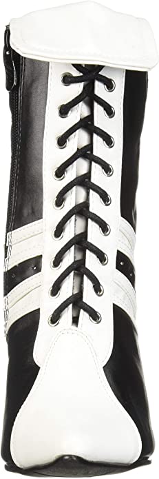 Ellie 457-REF 4.5" Heel Black/White Referee Ankle Boots for Ultimate Performance Ellie Shoes
