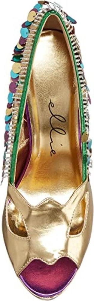 Ellie Shoes E-414-Masquerade 4" Heel Women's Costume Peep-Toe Pump. Ellie Shoes