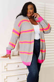 Woven Right Ribbed Long Sleeve Cardigan-Trendsi-SatinBoutique