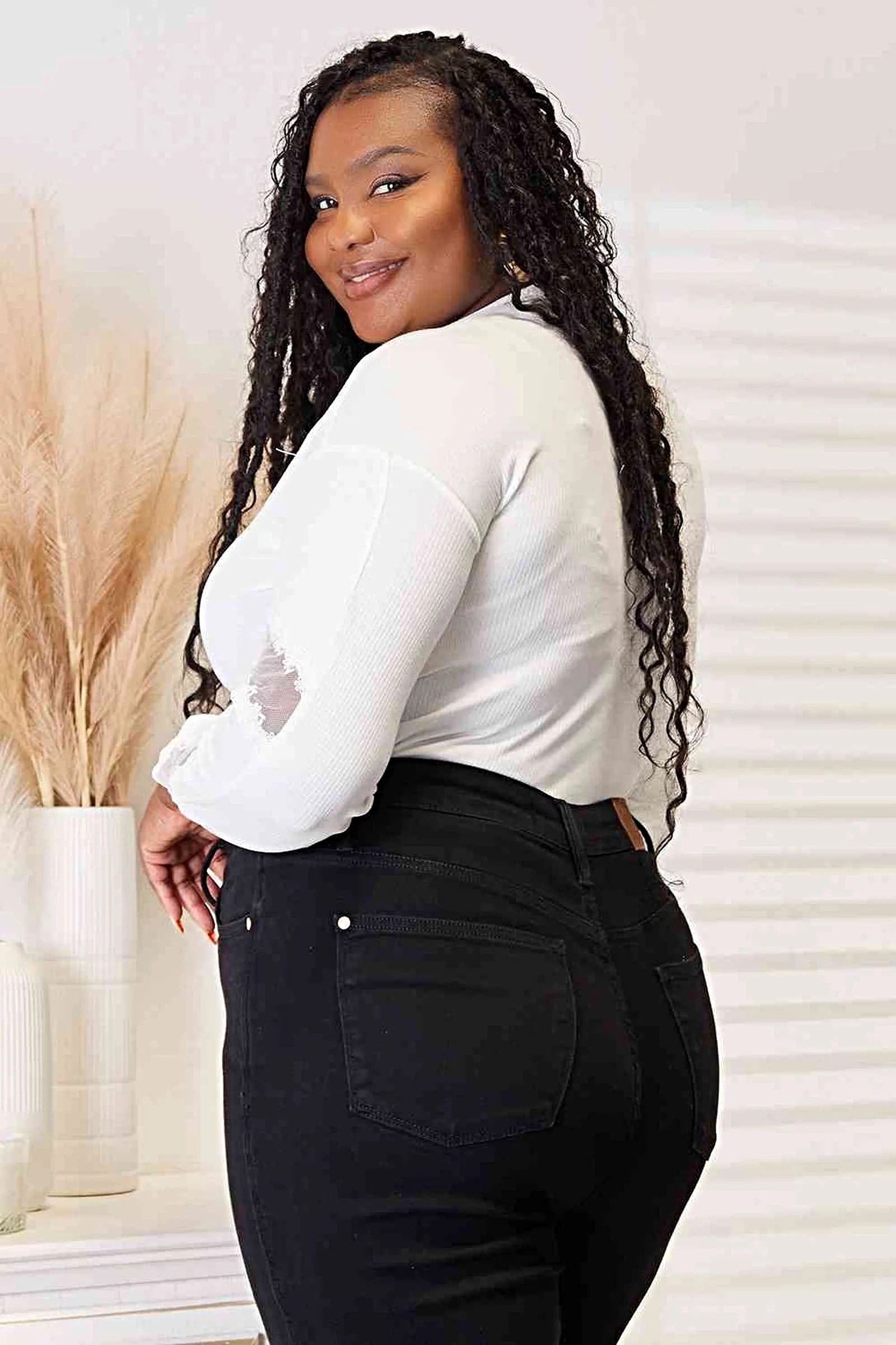 Double Take V-Neck Dropped Shoulder Blouse -