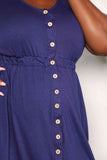 Double Take Button Front Empire Waist Sleeveless Slit Magic Dress-Trendsi-SatinBoutique