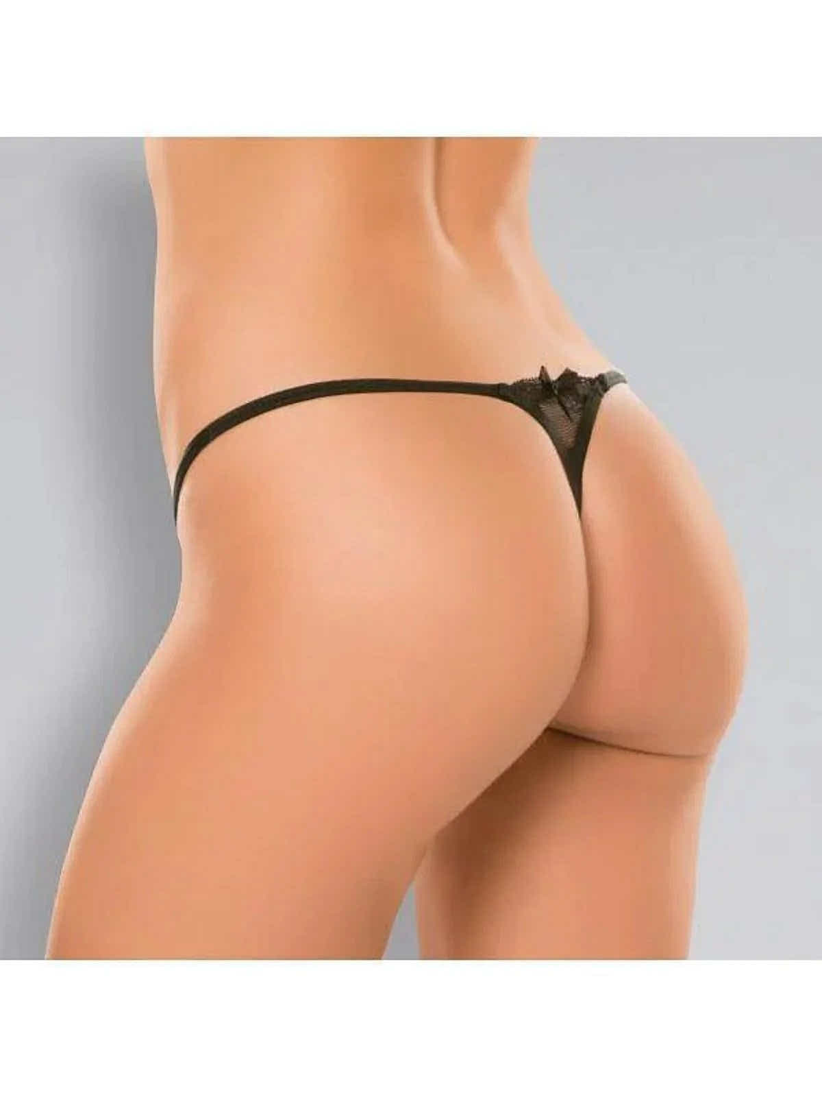 Pixie, Delicate g-string with lace front panel, and a hint of lace - Pixie G-String with lace front panel