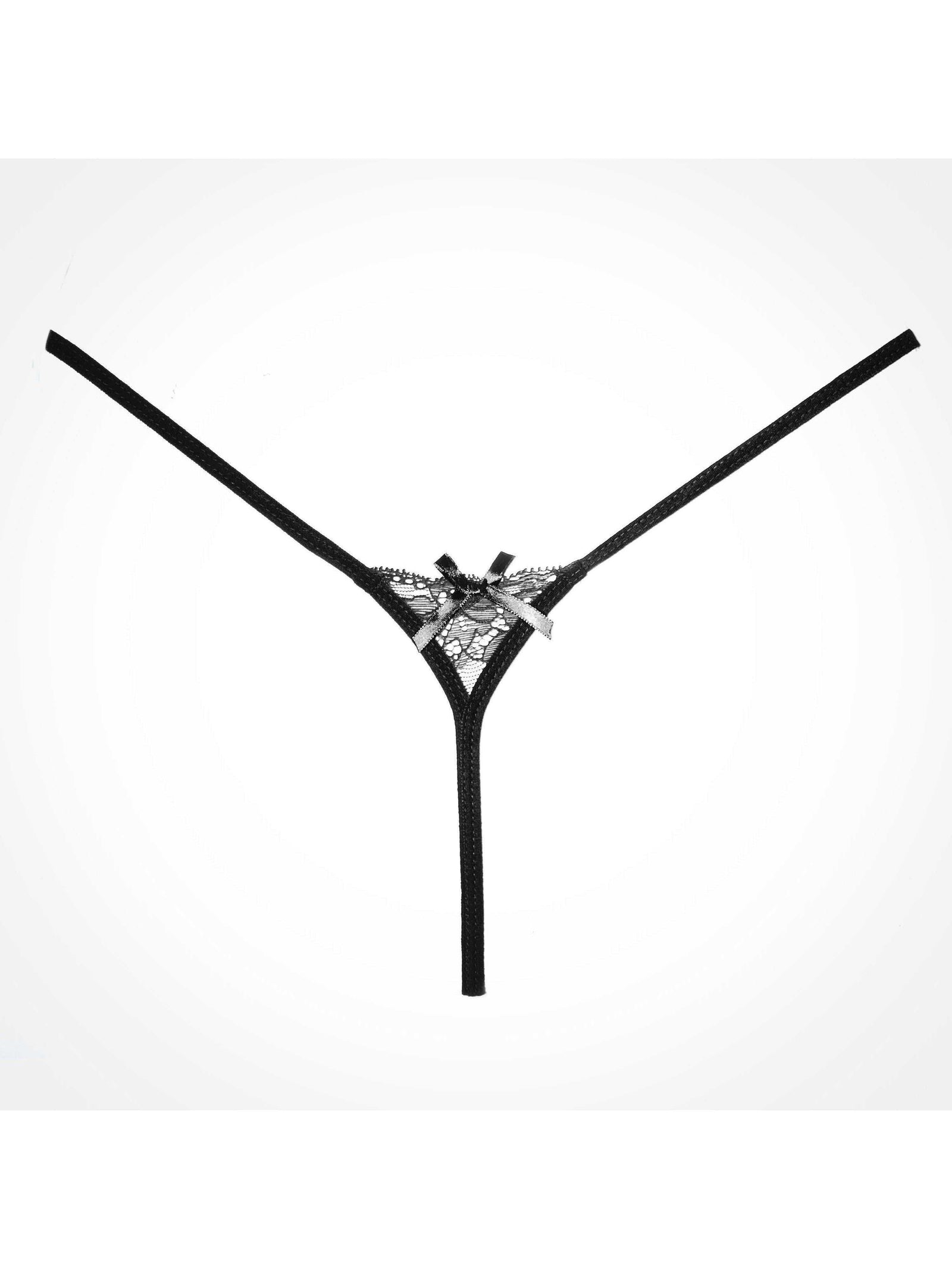 Pixie, Delicate g-string with lace front panel, and a hint of lace - Pixie G-String with lace front panel