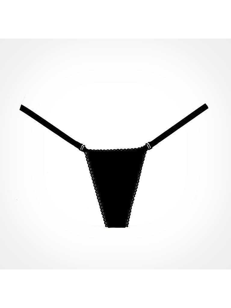 Allure Velvet G-String Panties, Unhookable & Unforgettable, With Strappy Back Design Allure Lingerie
