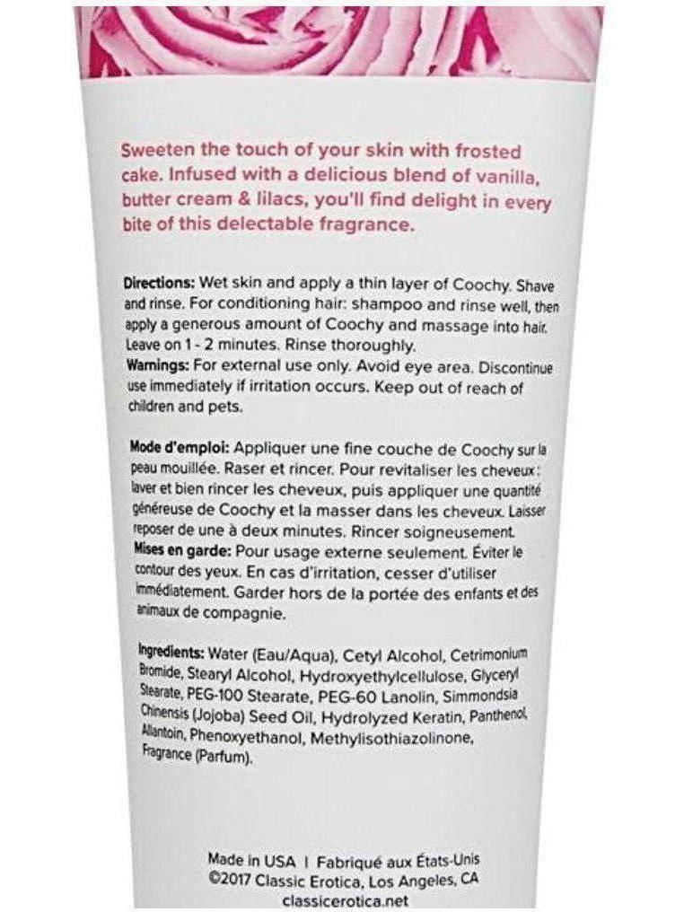 COOCHY Shaving Cream for Women - 12.5 oz Frosted Cake - Rash Free, Moisturizing, Silky Smooth Eldorado