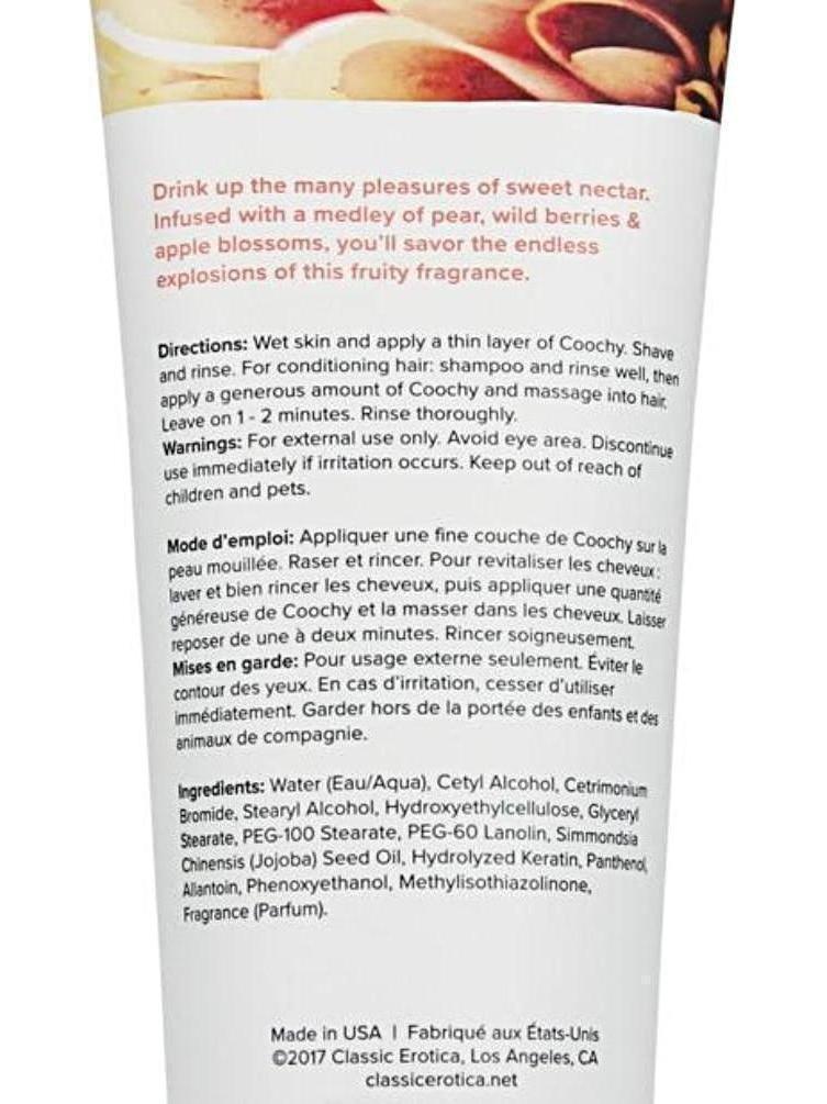 COOCHY Fruity Scented Shave Cream - 12.5 Oz Sweet Nectar with Jojoba Oil for Smooth Shaving Eldorado