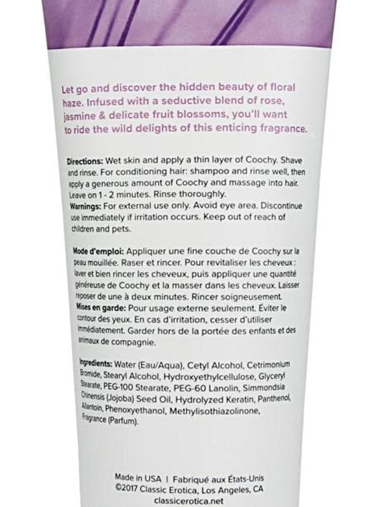 COOCHY Floral Scented Shave Cream - 3.4 oz, Rash-Free with Jojoba Oil for Smooth Shaving Eldorado