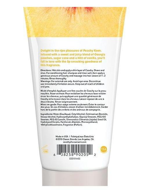 COOCHY Peach Scented Shave Cream 3.4 oz - For A Smooth, Irritation-Free Shave Eldorado