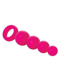 Calexotics Silicone Booty Beads - Pink-Butt plug-SatinBoutique -SatinBoutique