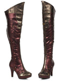 Ellie Shoe IS-E-414-WONDER 4 Inch Women Thigh High Boot, Size 11-Thigh High Boots-Ellie Shoes-11-DarkRed-SatinBoutique