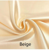 Custom made FLAT SHEET of Lingerie Satin, King, Cal King-BEDDING-Satin Boutique-Beige-King-SatinBoutique