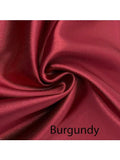 Custom made FLAT SHEET of Lingerie Satin, King, Cal King-BEDDING-Satin Boutique-Burgundy-King-SatinBoutique