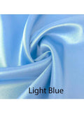 Custom made FLAT SHEET of Lingerie Satin, King, Cal King-BEDDING-Satin Boutique-Light Blue-Cal King-SatinBoutique