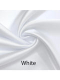 Custom made FLAT SHEET of Lingerie Satin, King, Cal King-BEDDING-Satin Boutique-White-King-SatinBoutique