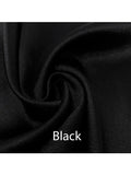 Custom made FLAT SHEET of Lingerie Satin, Queen, Full-BEDDING-Satin Boutique-Black-Queen-SatinBoutique