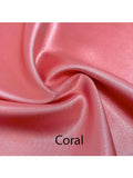 Custom made FLAT SHEET of Lingerie Satin, Queen, Full-BEDDING-Satin Boutique-Coral-Queen-SatinBoutique