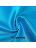 Custom made FLAT SHEET of Lingerie Satin, Queen, Full-BEDDING-Satin Boutique-Turquoise-Queen-SatinBoutique