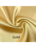 Custom made FLAT SHEET of Lingerie Satin, Twin, and Twin XL-BEDDING-Satin Boutique-Gold-Twin-SatinBoutique