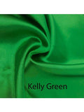 Custom made FLAT SHEET of Lingerie Satin, Twin, and Twin XL-BEDDING-Satin Boutique-Kelly Green-Twin-SatinBoutique