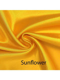 Custom made FLAT SHEET of Lingerie Satin, Twin, and Twin XL-BEDDING-Satin Boutique-Sunflower-Twin-SatinBoutique