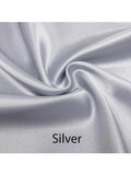 Custom made FLAT SHEET of Lingerie Satin, Twin, and Twin XL-BEDDING-Satin Boutique-Silver-Twin-SatinBoutique