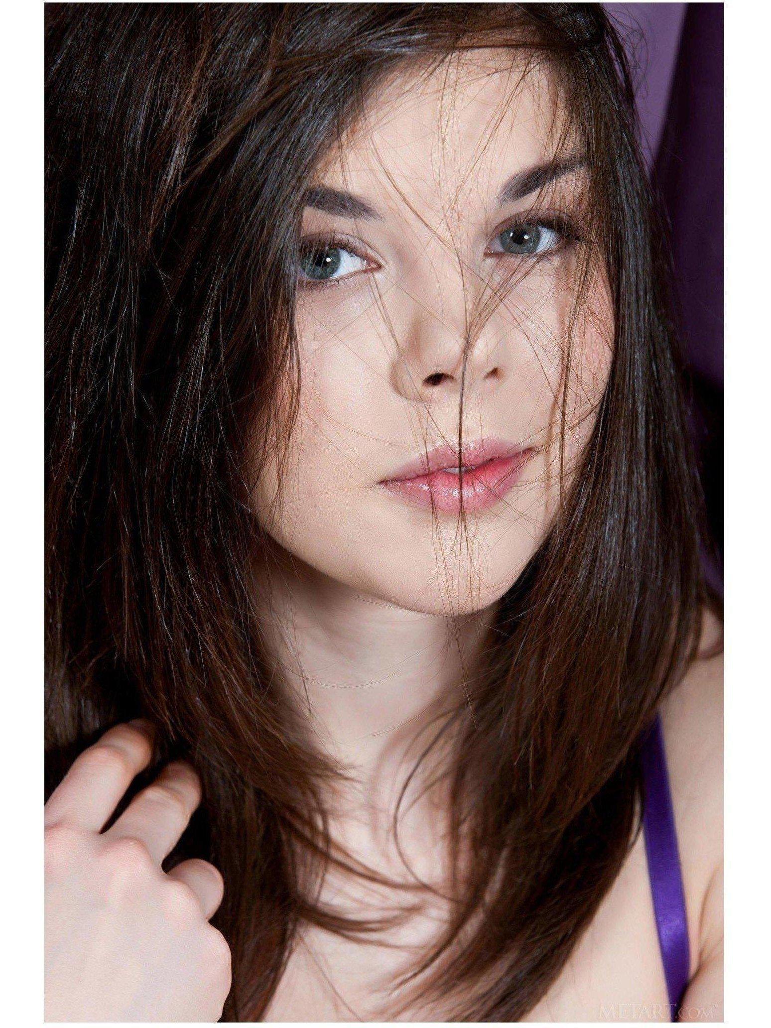 DAKOTA A So Sensual in her blue lace chemise Satin Girls