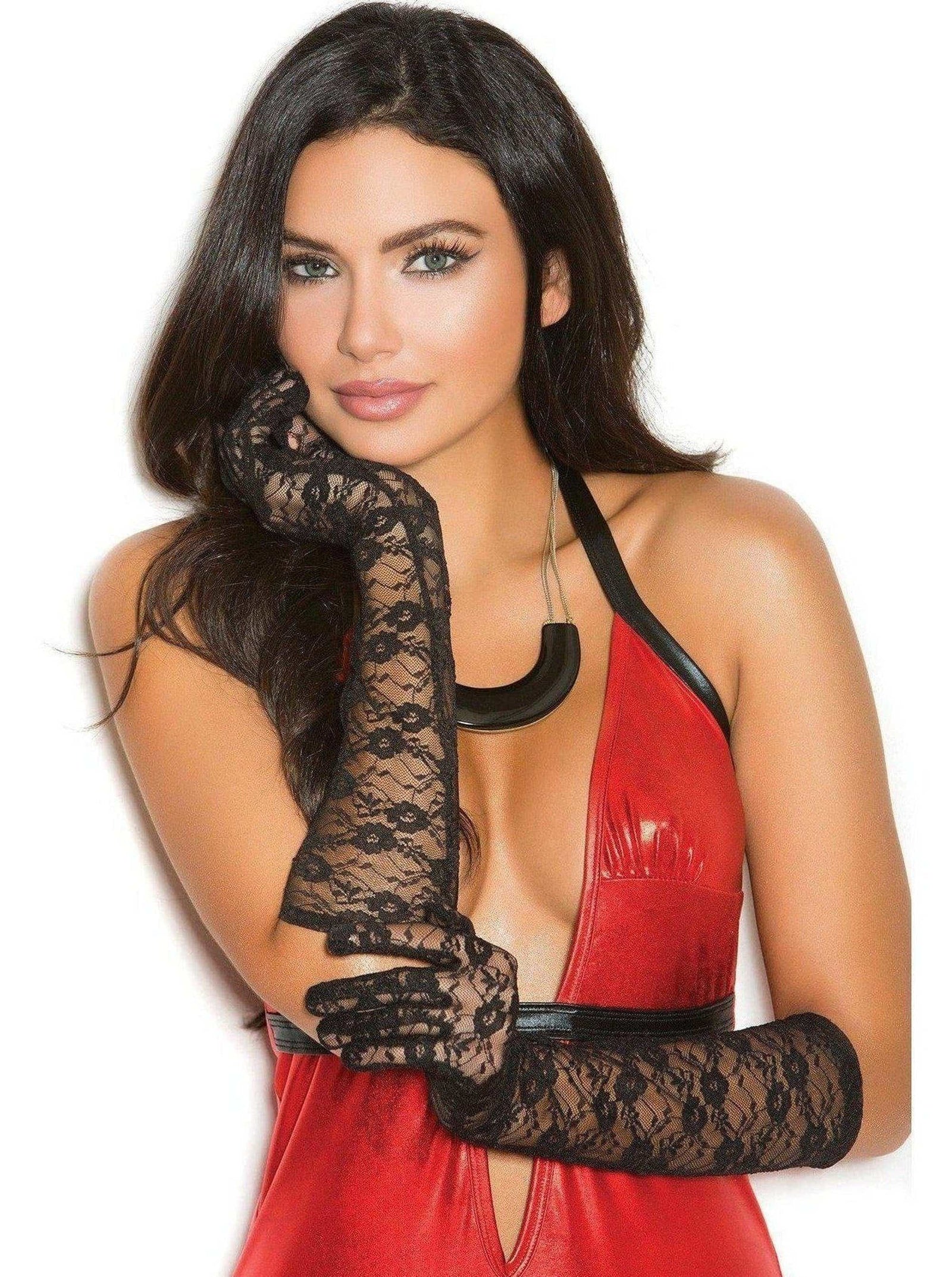 Elegant Moments Elbow length lace gloves - Gloves