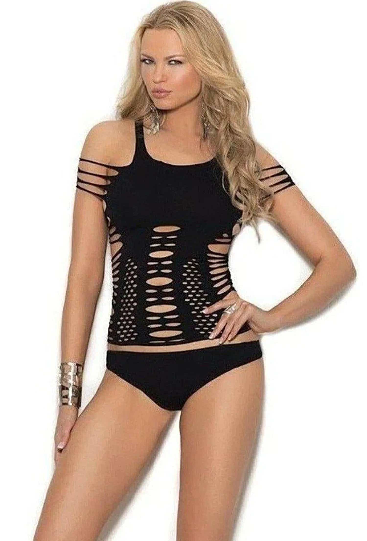 Elegant Moments 1322 Cami Set with Cut Out Detail - Cami Set