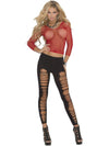 Elegant Moments EM-1480 Fence net long sleeve cami top Also in plus size Elegant Moments