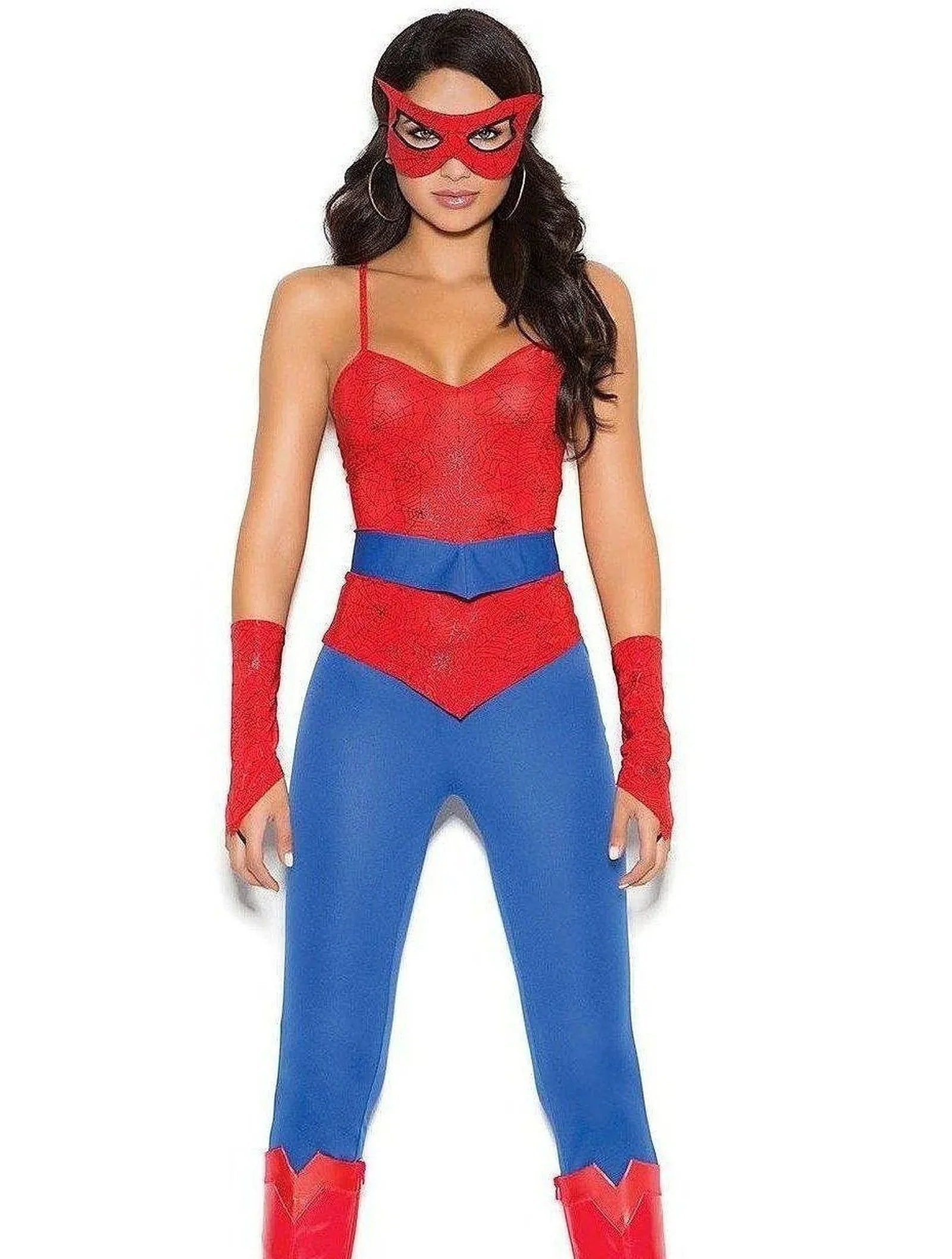 Elegant Moments 9140 Spider Super Hero 5 pc costume, Reg. $50 - LINGERIE,COSTUMES