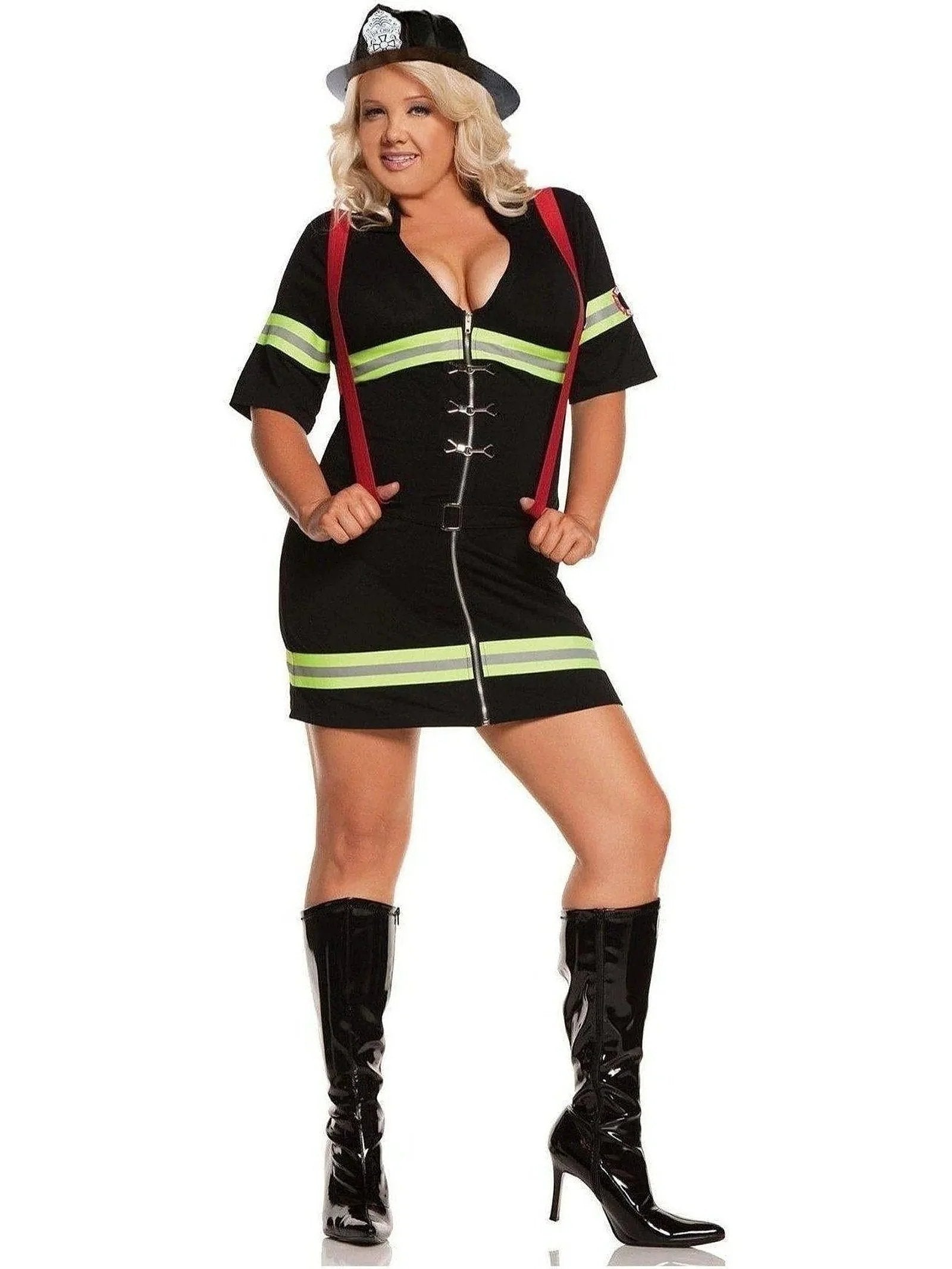 Elegant Moments EM-9514 Ms Blazin Hot 2 pc costume also plus sizes up 5X - LINGERIE,COSTUMES