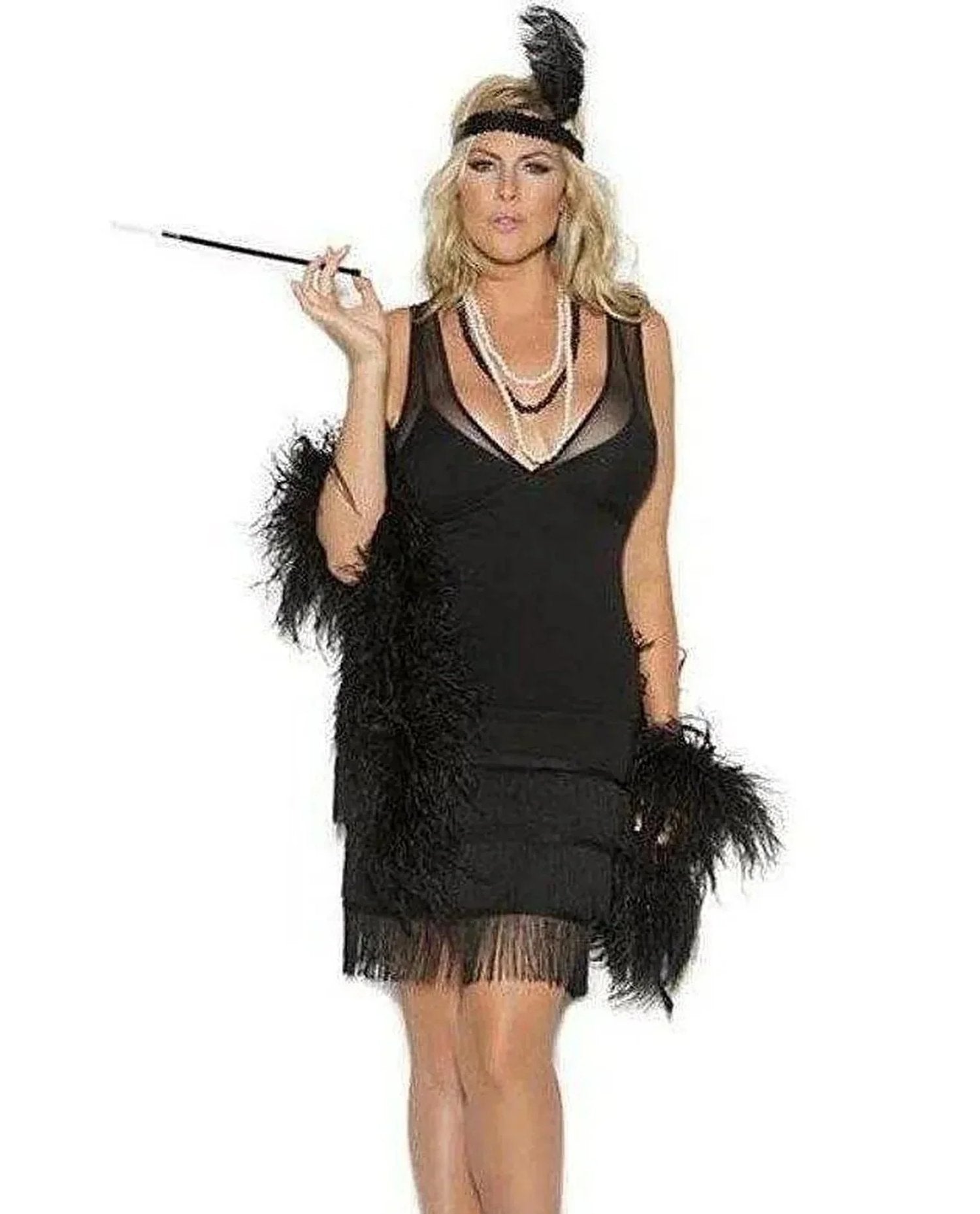Elegant Moments EM-99051X Flapper - 2 pc. costume, Plus Sizes, Reg $50 - LINGERIE,COSTUMES