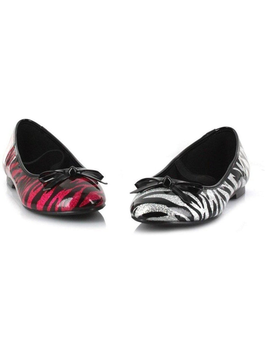 Ellie Shoes E-013-Zebra 0 Heel Zebra Ballet Slipper Children Ellie Shoes