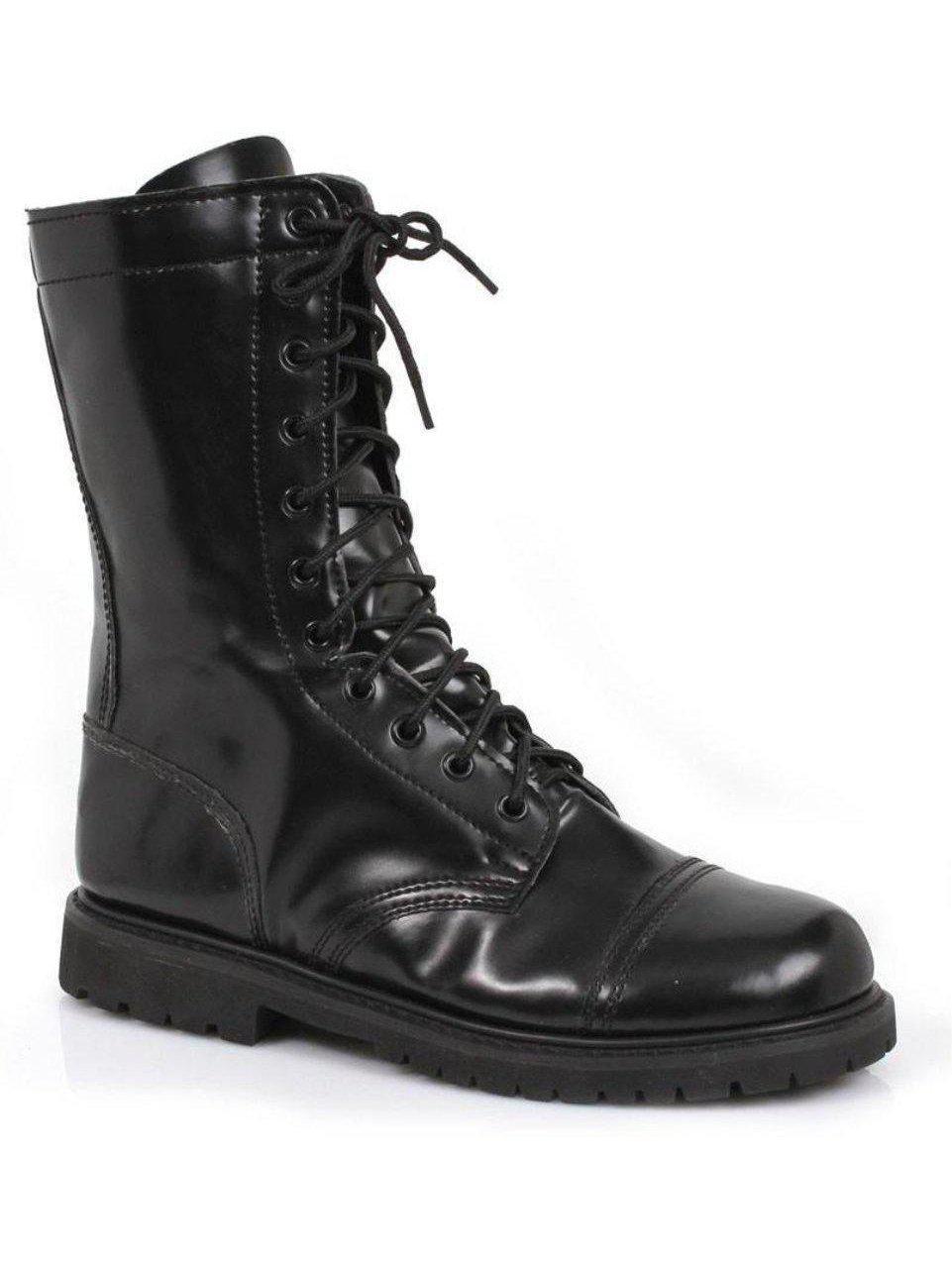 Botas de combate Ellie Shoes IS-121-Ranger 1 para hombre, color negro brillante, talla grande, diseño duradero.