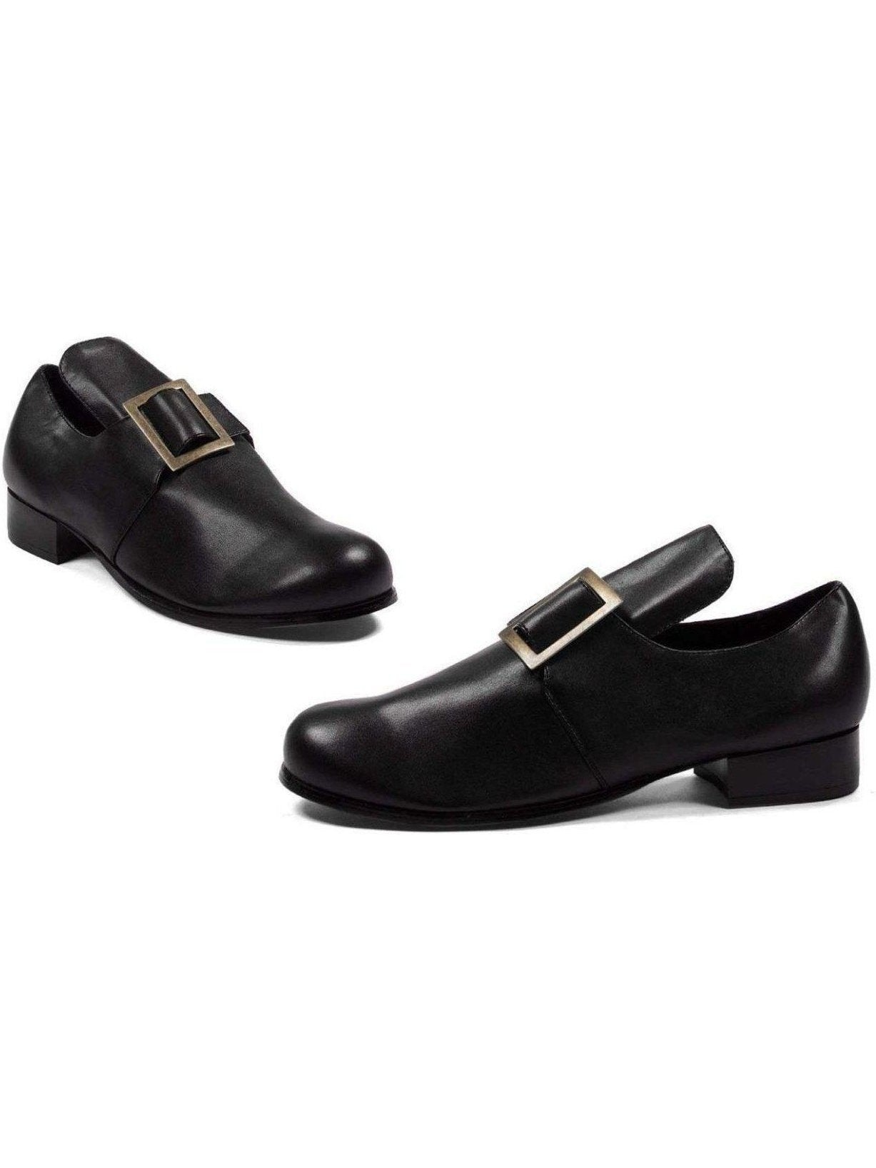 Stylish Ellie Shoes 121-Samuel 1 Men's Costume Shoes with Buckle in Black PU Ellie Shoes