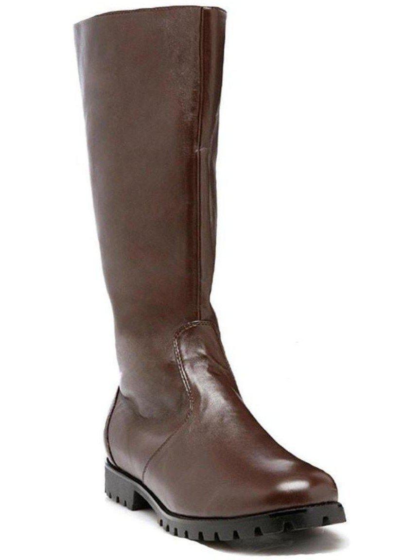 Ellie Shoes 125-Matey Comfortable Men's Heel Shoes - 1" Heel in Black and Brown PU Ellie Shoes